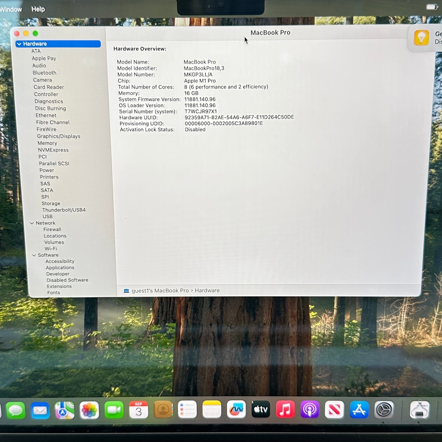 2021 Apple MacBook Pro 14" M1 Pro 14C GPU 3.2GHz 16GB RAM 512GB SSD A2442