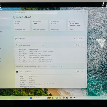 Microsoft Surface Laptop 5 15" i7-1265U 2.7GHz 32GB RAM 1TB SSD 1979