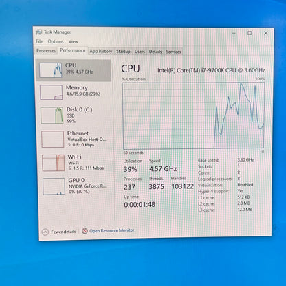 Intel Core i7-9700K 3.60GHz 8 Core SRG15 8 Thread LGA 1151