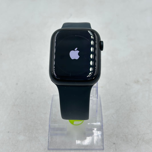 GPS Only Apple Watch Series 7 45MM Black Aluminum Black Sport Band MKN53LL/A
