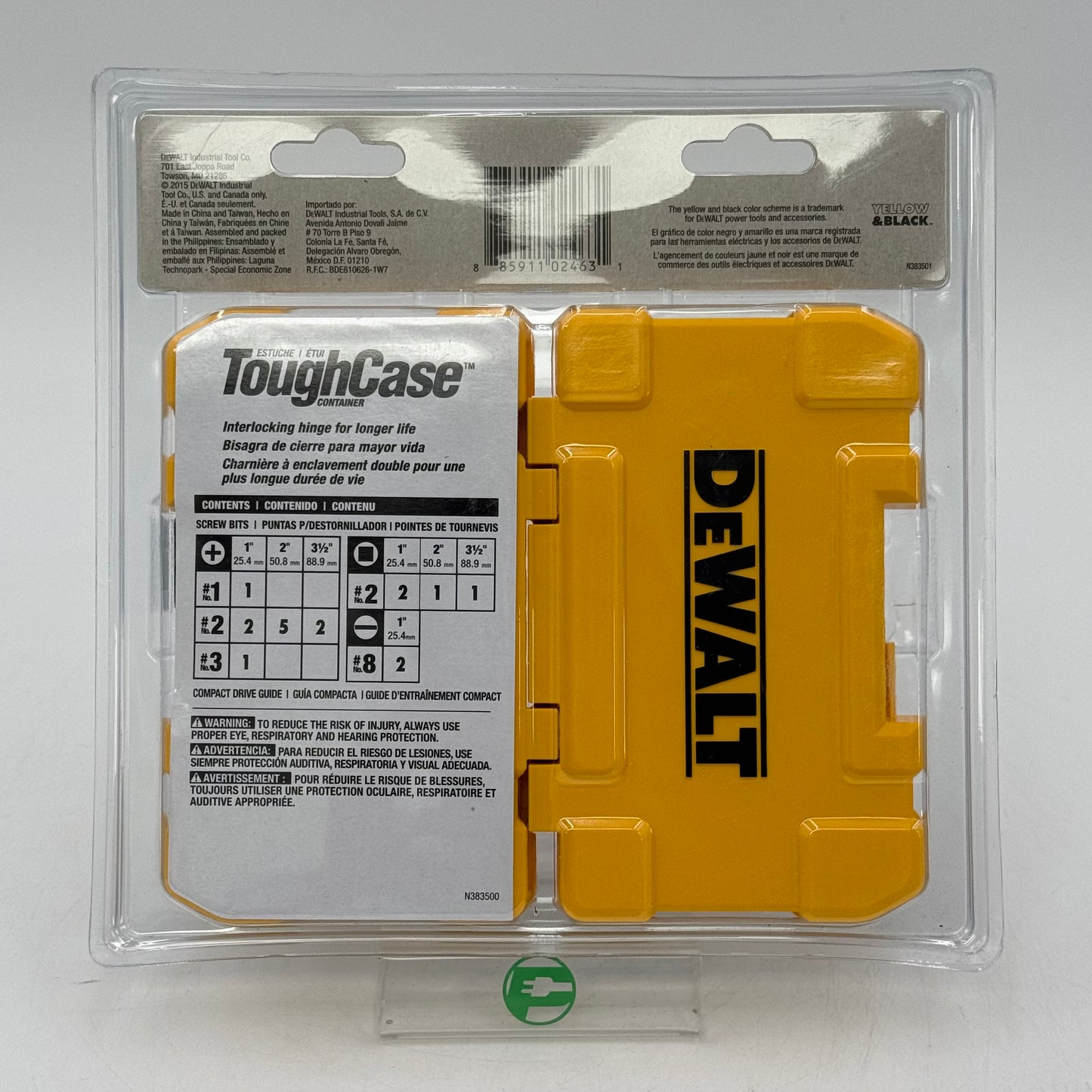 New DeWalt DW2174 18-Piece Screwdriving Set With Tough Case