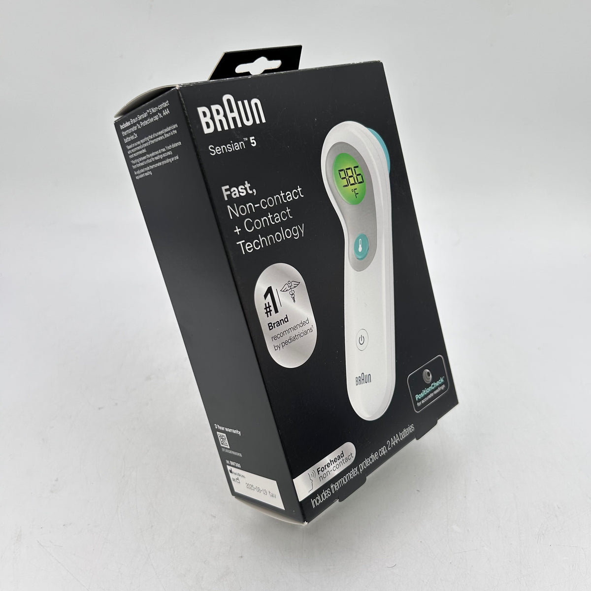 New Braun Sensian 5 Forehead Non Contact Thermometer BNT300USV1