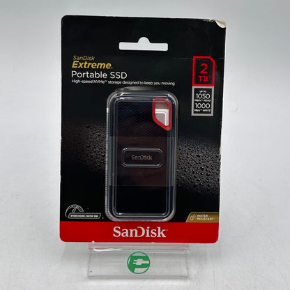 New SanDisk Portable Extreme Portable SSD 2TB USB-C to USB-C SSD SDSSDE61-2T00