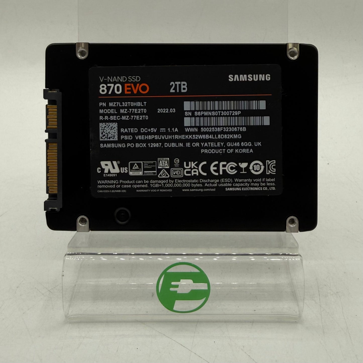 Samsung 2.5" 870 EVO 2TB SATA III 6Gbps SSD MZ-77E2T0