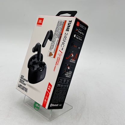 New JBL Tune 245NC Wireless Noise Canceling In-Ear Headphones Black 