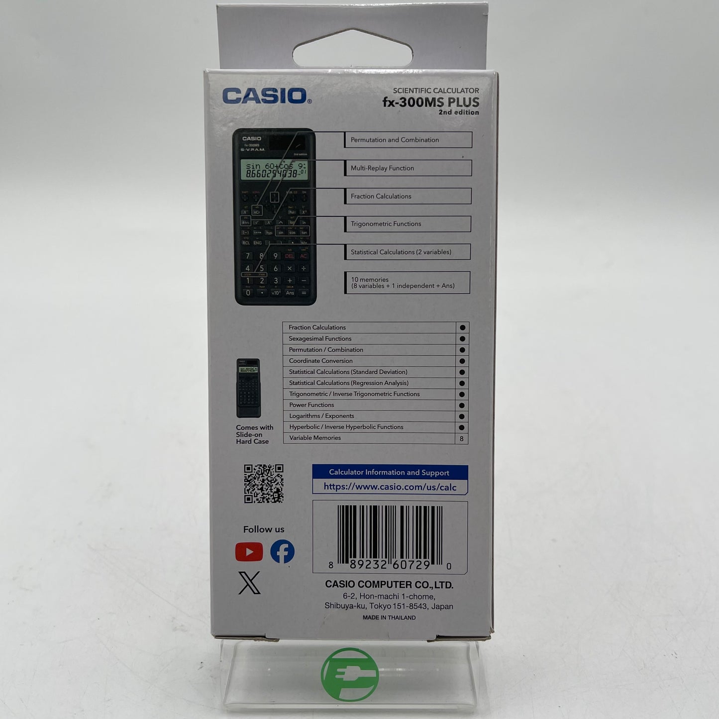 New Casio fx-300ES Plus 2nd Edition Graphing Calculator