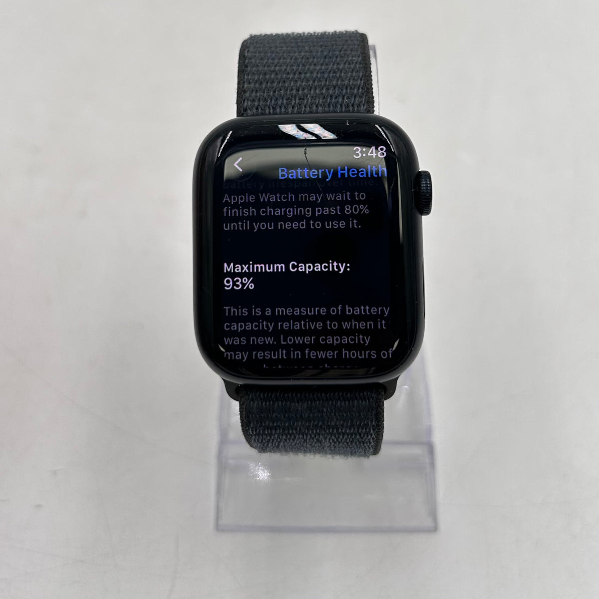 GPS Only Apple Watch Series 8 45MM Black Aluminum Dark Gray Sport Loop MNP13LZ/A