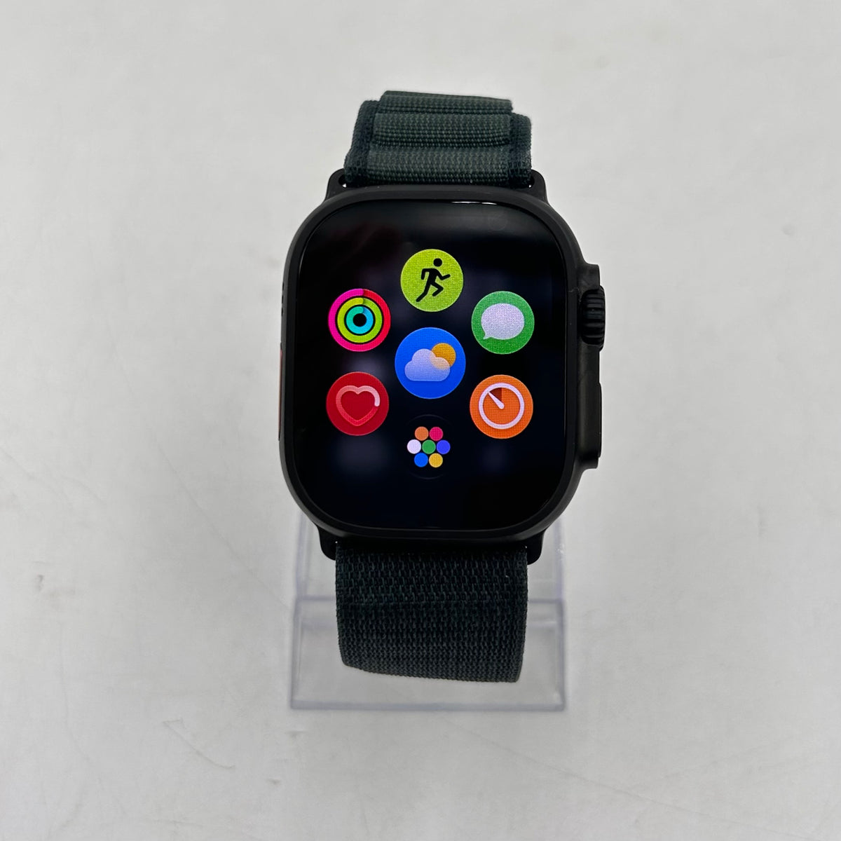 Unlocked Apple Watch Ultra 2 49MM Black Titanium Green Alpine Loop MX4R3LW/A