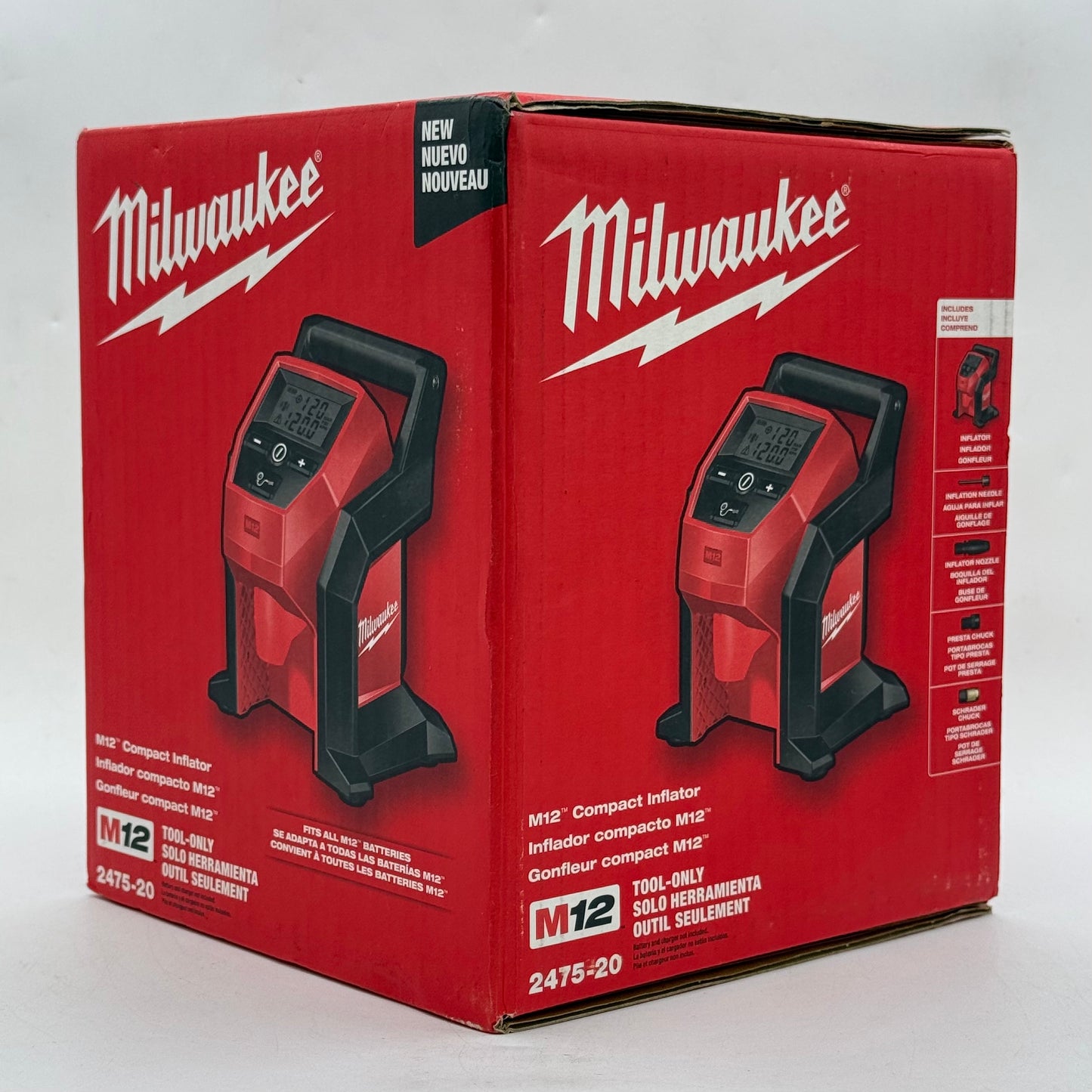 New Milwaukee 2475-20 M12 12V Compact Inflator