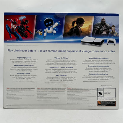 New Sony PlayStation 5 Slim Disc PS5 1TB White Console Gaming System CFI-2115