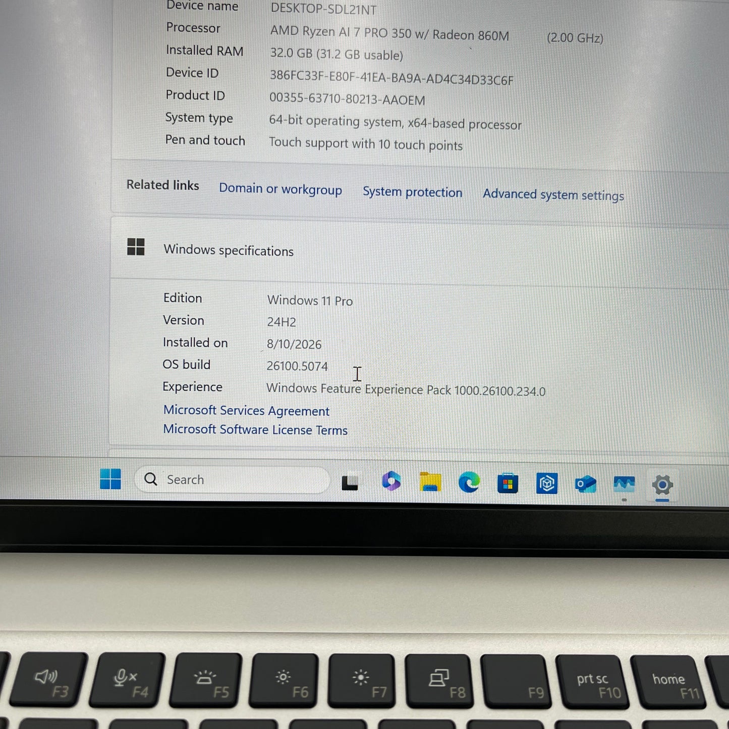Dell Pro 14 Plus P199G 14" Ryzen AI 7 Pro 350 2.0GHz 32GB RAM 512GB SSD