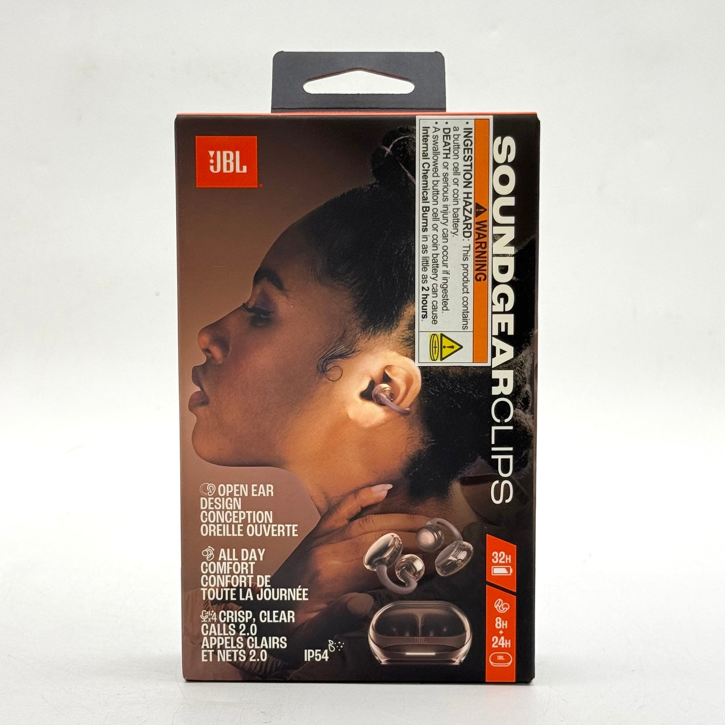 New JBL SoundGear Clips Open-Ear Wireless Headphones Copper JBLSNDGEARCLCOPAM