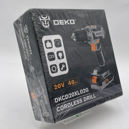 New Deko DKCD20XL02G 20V Cordless Drill