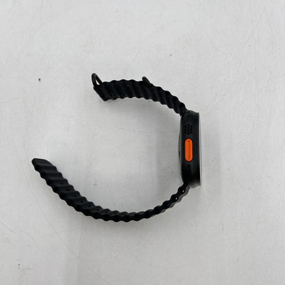 Unlocked Apple Watch Ultra 2 49MM Black Titanium Black Ocean Band MX4P3LW/A