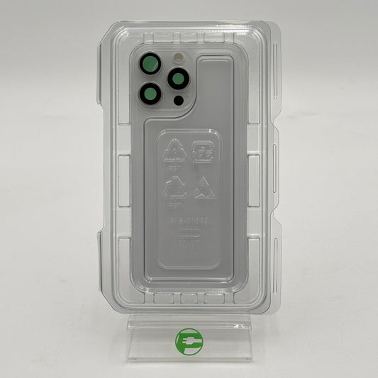 New Genuine iPhone 16 Pro Max OEM Back Glass Replacement Kit - White Titanium