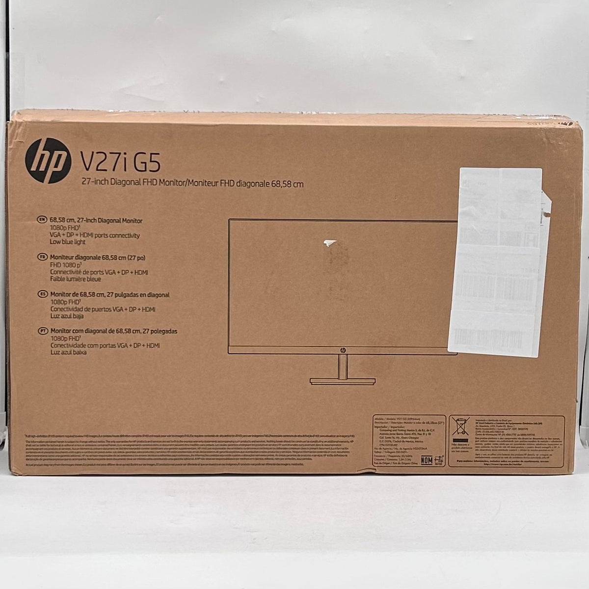 New HP 27" V27I G5 FHD LCD IPS LCD Monitor