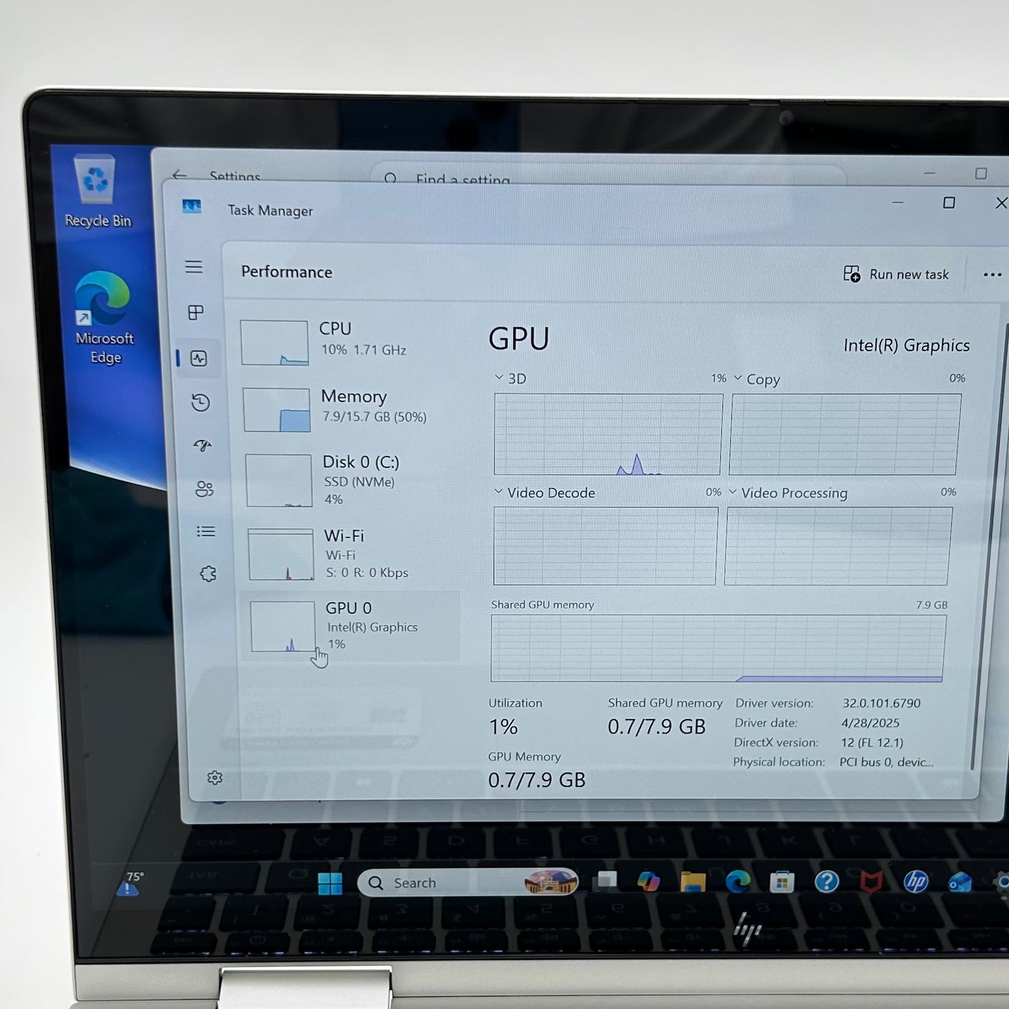 HP Envy x360 14-ES1023DX 14" Core 7 150U 1.8GHz 16GB RAM 512GB SSD