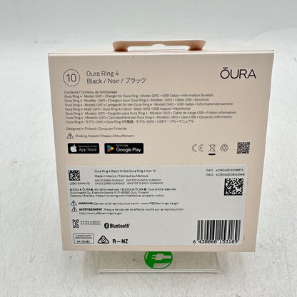 New Oura Ring 4 Size 10 Smart Ring/Activity Tracker JZ90-54144-10 Black