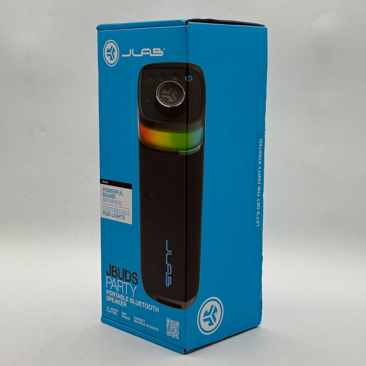 New JLab JBuds Party Portable Bluetooth Speaker Black SBJBUDSRBLK62