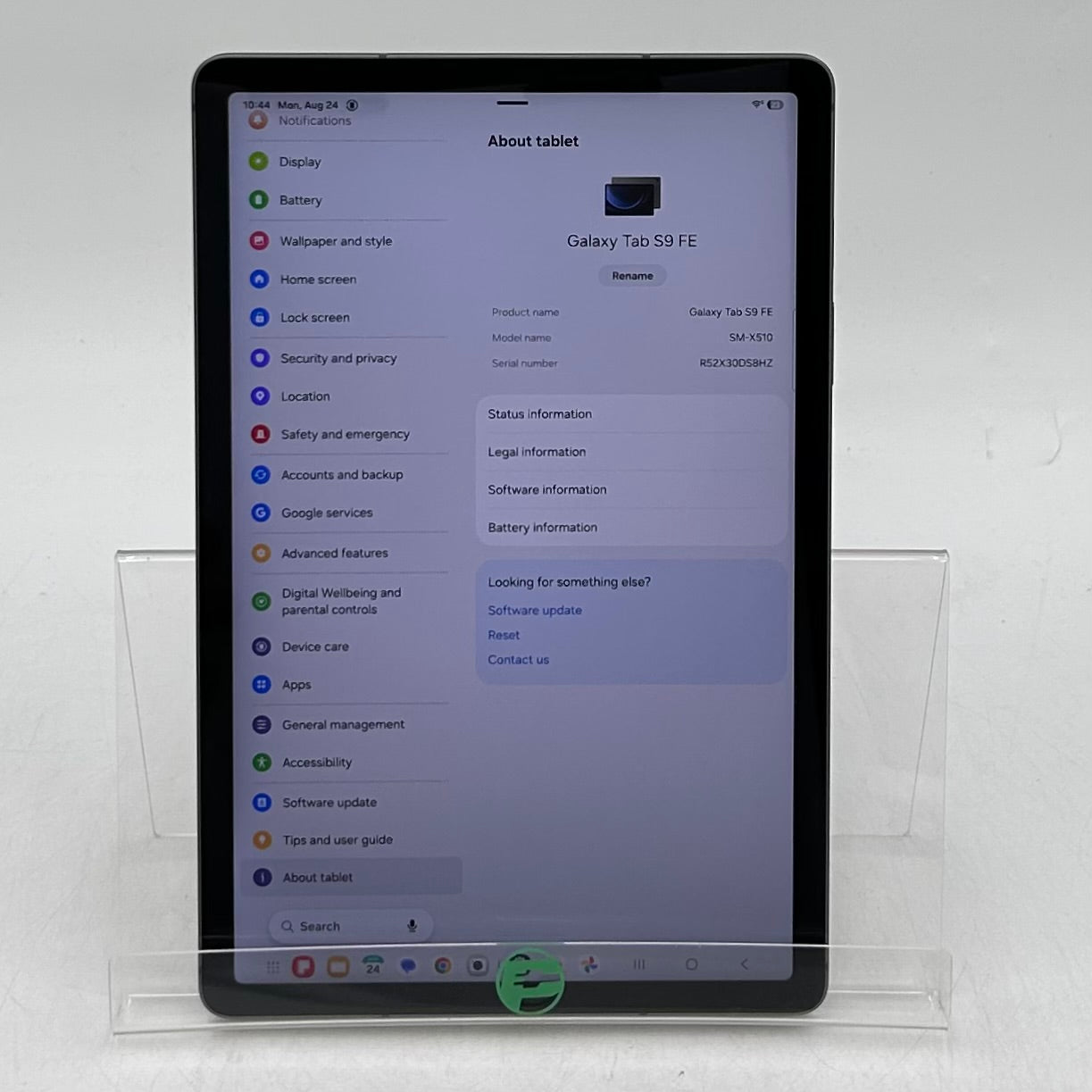 WiFi Only Samsung Galaxy Tab S9 FE 10.9" 128GB Graphite SM-X510