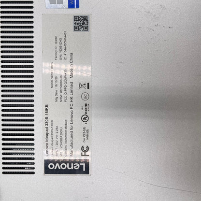 Lenovo IdeaPad 330S 15.6" i3-8130U 2.2GHz 6GB RAM 1TB HDD