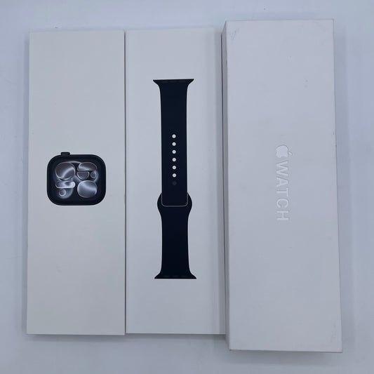 New GPS Only Apple Watch Series 11 46MM Jet Black Aluminum Black Sport Band