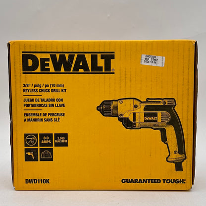New DeWalt DWD110K 120V Keyless Chuck Drill Kit