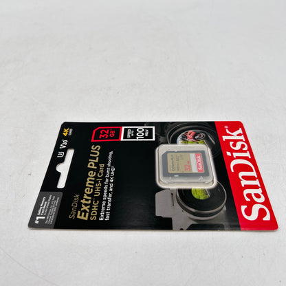 New SanDisk Extreme Plus 32GB 100MB/s SDHC Card SDSDXWT-032-ANCIN
