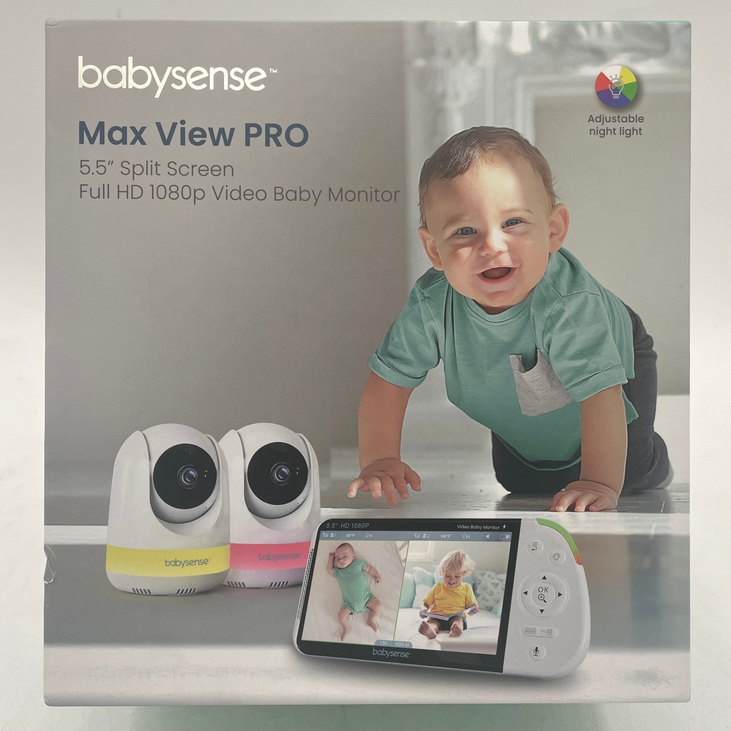 New Babysense Max View Pro Video Baby Monitor MVPRO-2CAM