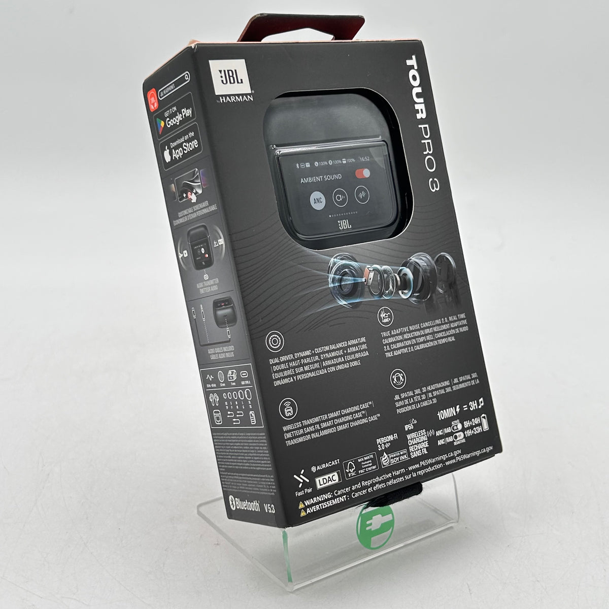 New JBL Tour Pro 3 True Wireless In-Ear Earbuds Black JBLTOURPRO3BLKAM