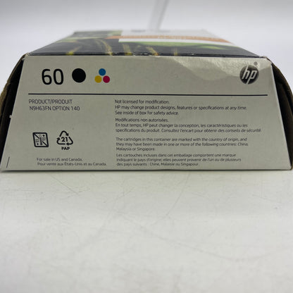 New HP 60 N9H63FN Black/Tri-color Ink Cartridge