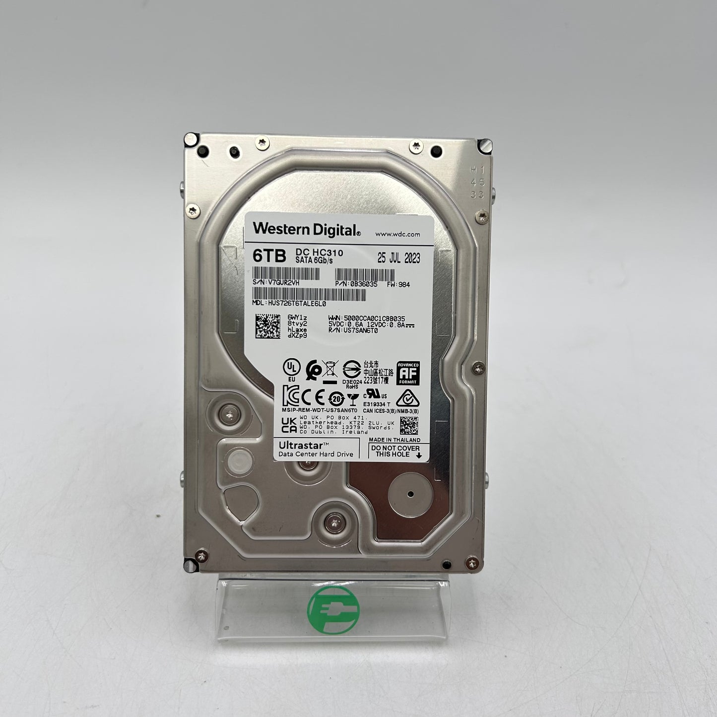 Western Digital WD 3.5" Ultrastar DC HC310 6TB SATA III 6Gbps HDD 0B36035