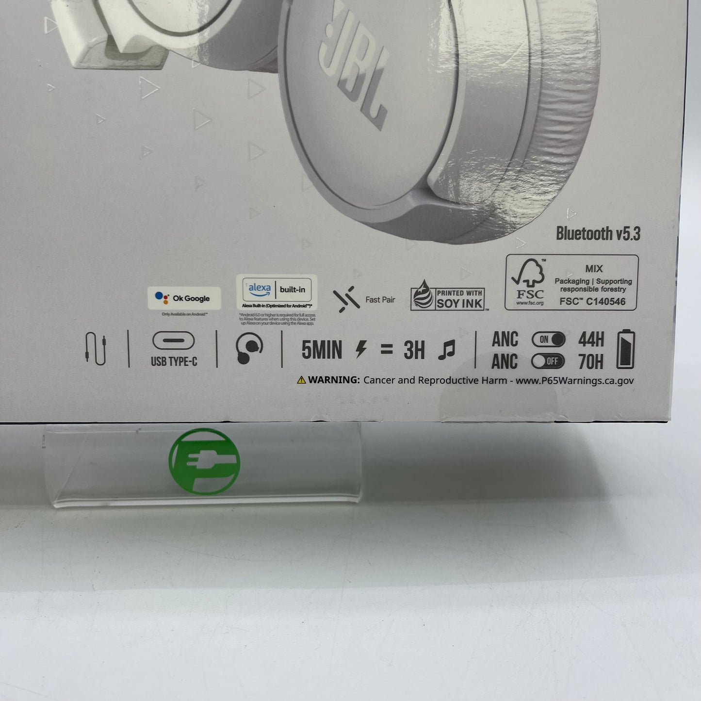 New JBL Tune 670 Adaptive Noise Cancelling White JBLT670NCWHTAM