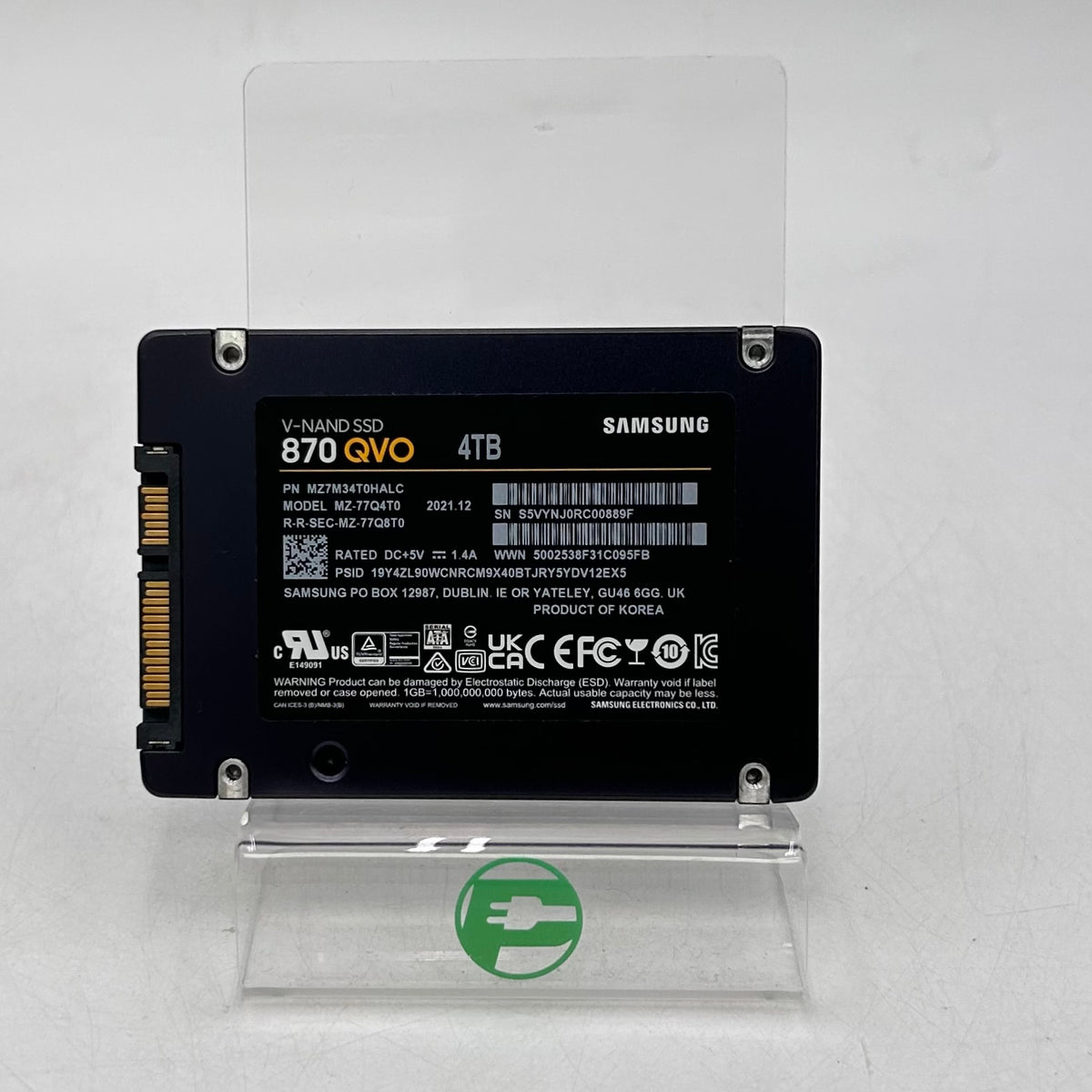Samsung 2.5" 870 QVO 4TB SATA III 6Gbps SSD MZ-77Q4T0