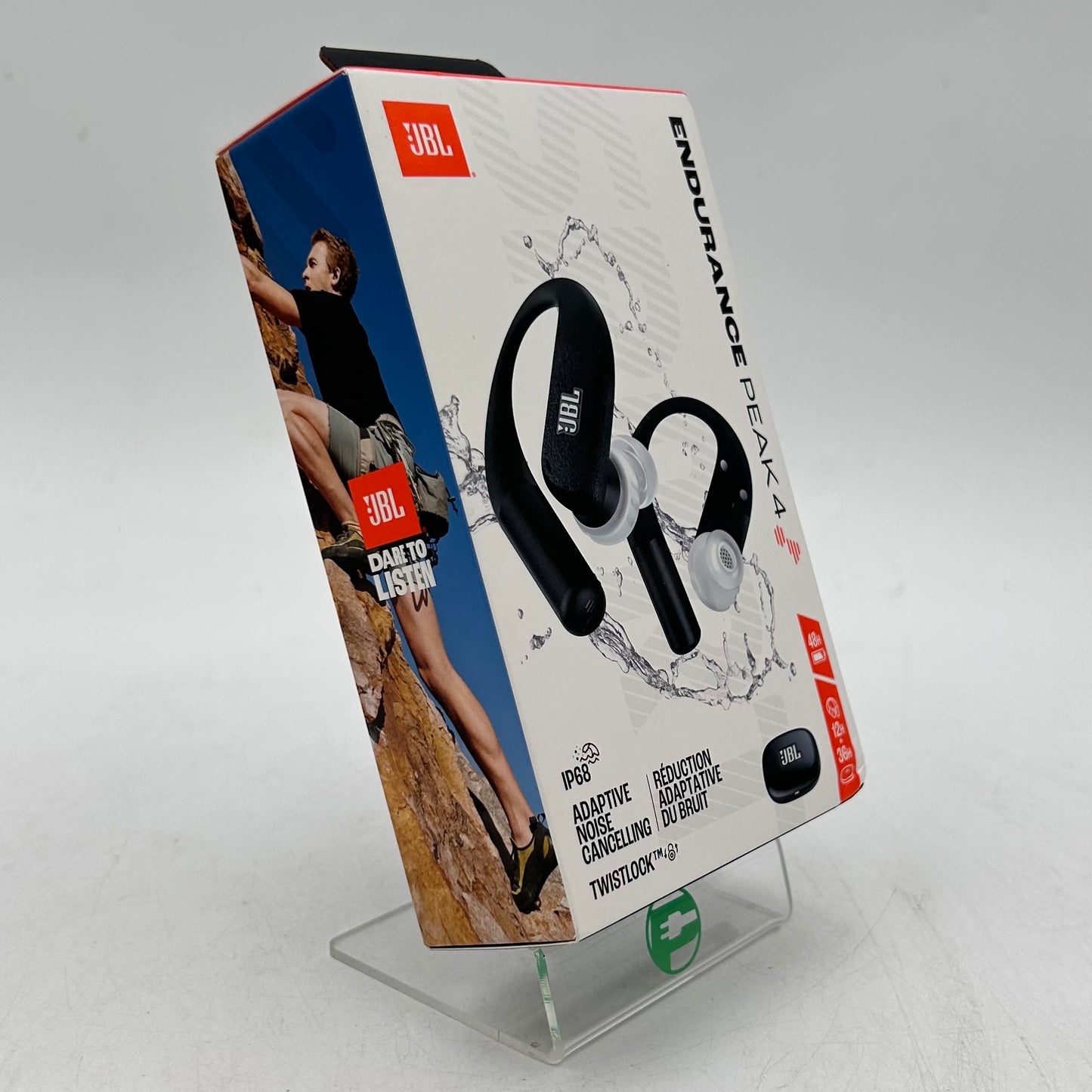 New JBL Endurance Peak 4 Wireless Noise Canceling In-Ear Headphones Black 
