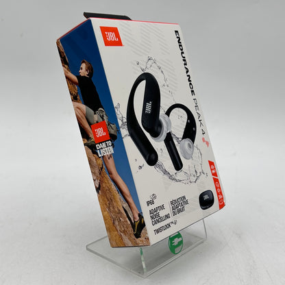 New JBL Endurance Peak 4 Wireless Noise Canceling In-Ear Headphones Black 