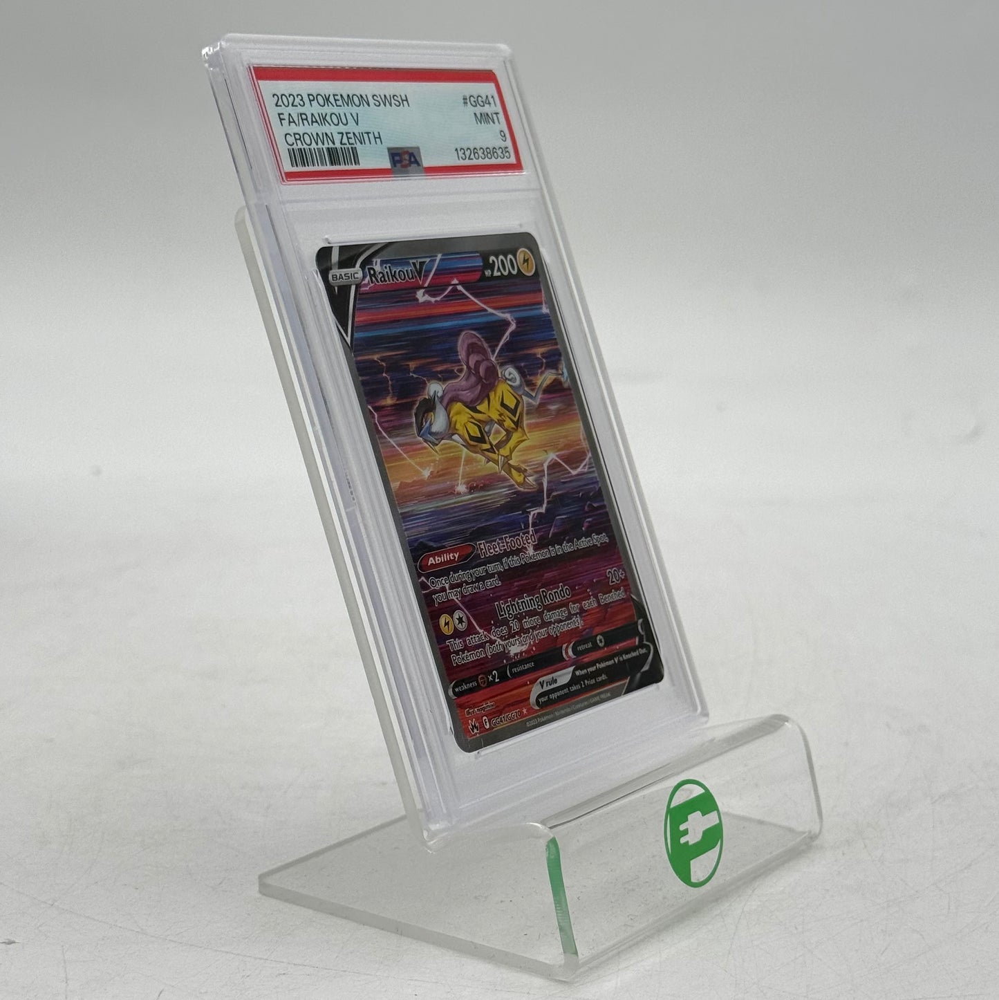 Pokémon TCG Crown Zenith Raikou V GG41/GG70 Holo English PSA 9 Mint