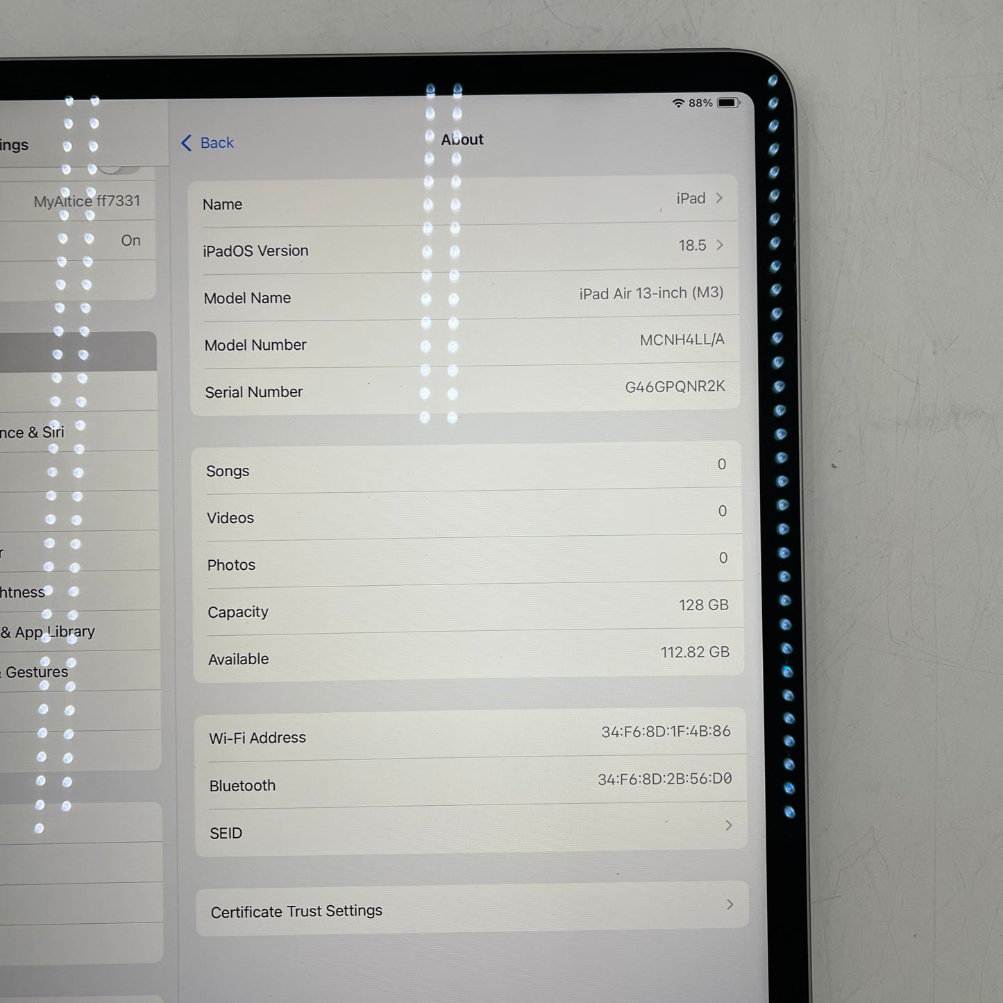 WiFi Only Apple iPad Air 13" M3 128GB Space Gray MCNH4LL/A