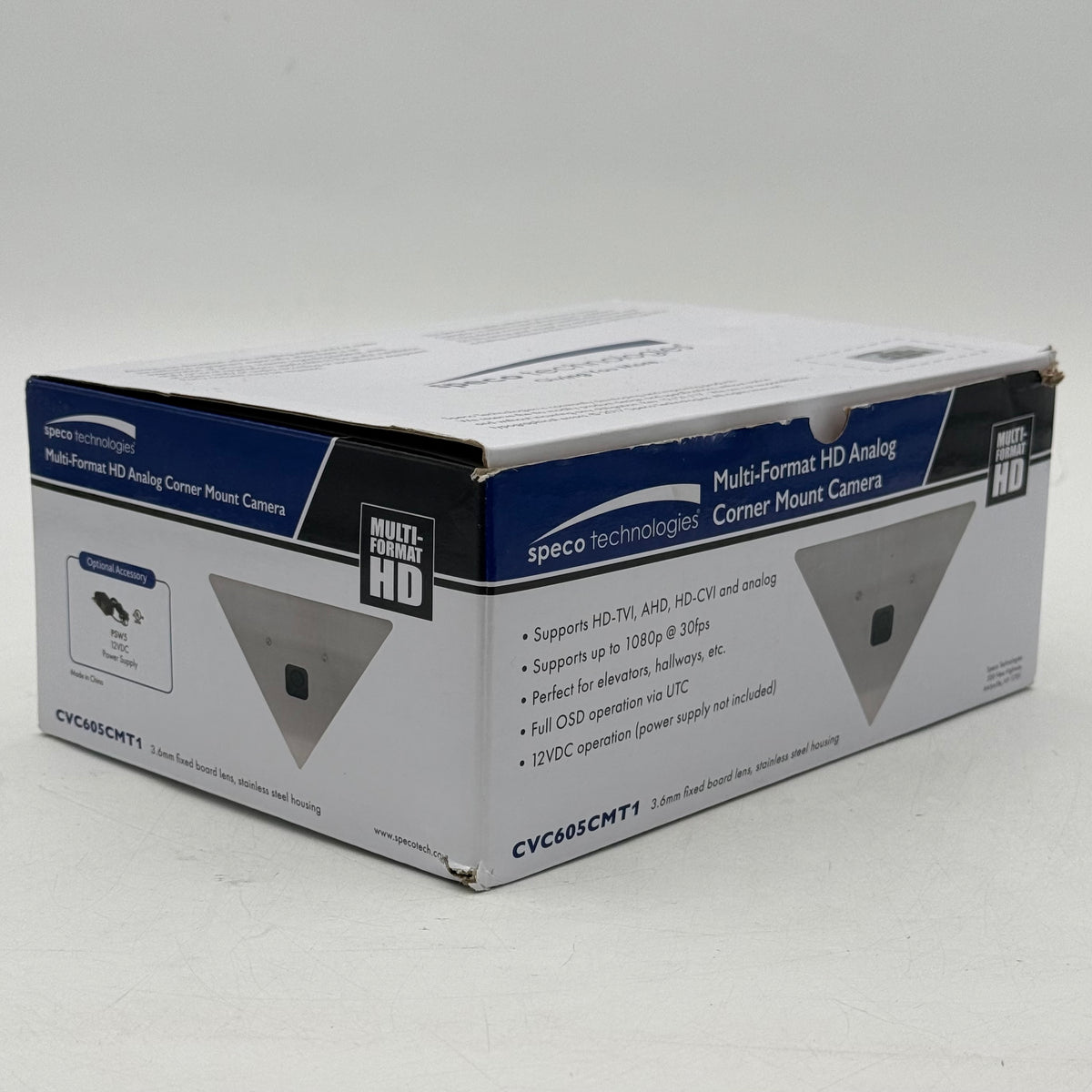 Speco Technologies Multi-Format HD Analog Corner Mount Camera CVC605CMT1