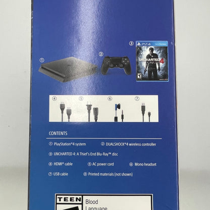 New Sony PlayStation 4 Slim PS4 500GB Black Console Gaming System 