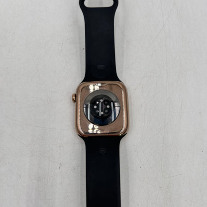 Unlocked Apple Watch Series 11 46MM Gold Titanium Black Sport Band MFC34LW/A