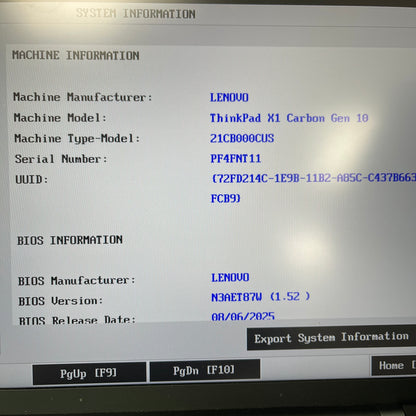Lenovo ThinkPad X1 Carbon Gen 10 21CB-000CUS 14" i7-1260P 2.4GHz 32GB RAM No SSD