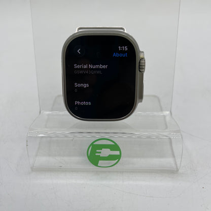 Unlocked Apple Watch Ultra 2 49MM Natural Titanium MX4D3LW/A