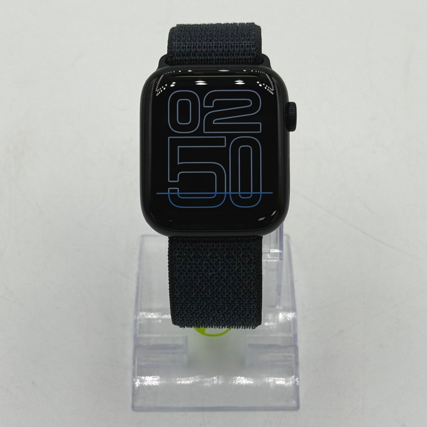 Unlocked Apple Watch SE 2nd Gen 44MM Midnight Aluminum Anchor Blue Sport Loop