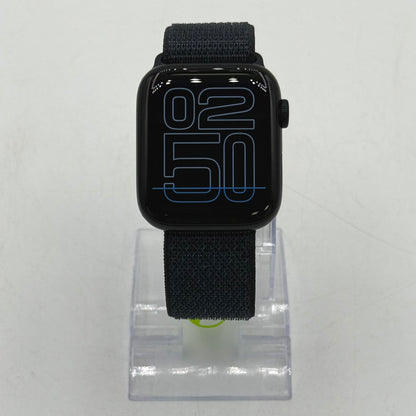 Unlocked Apple Watch SE 2nd Gen 44MM Midnight Aluminum Anchor Blue Sport Loop