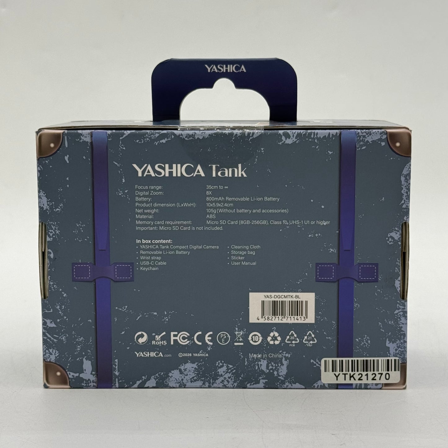 New Yashica Tank 12.0MP Compact Digital Camera YAS-DGCMTK-BL