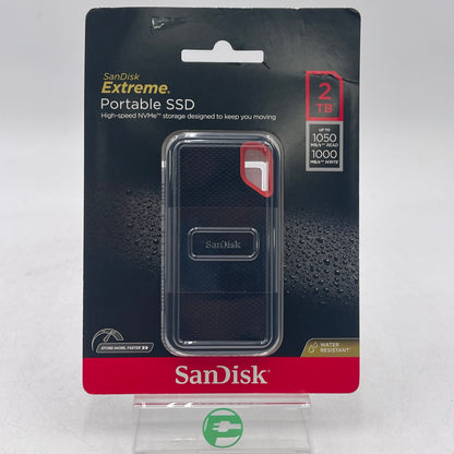 New SanDisk Portable Extreme Portable SSD 2TB USB-C to USB-C SSD SDSSDE61-2T00