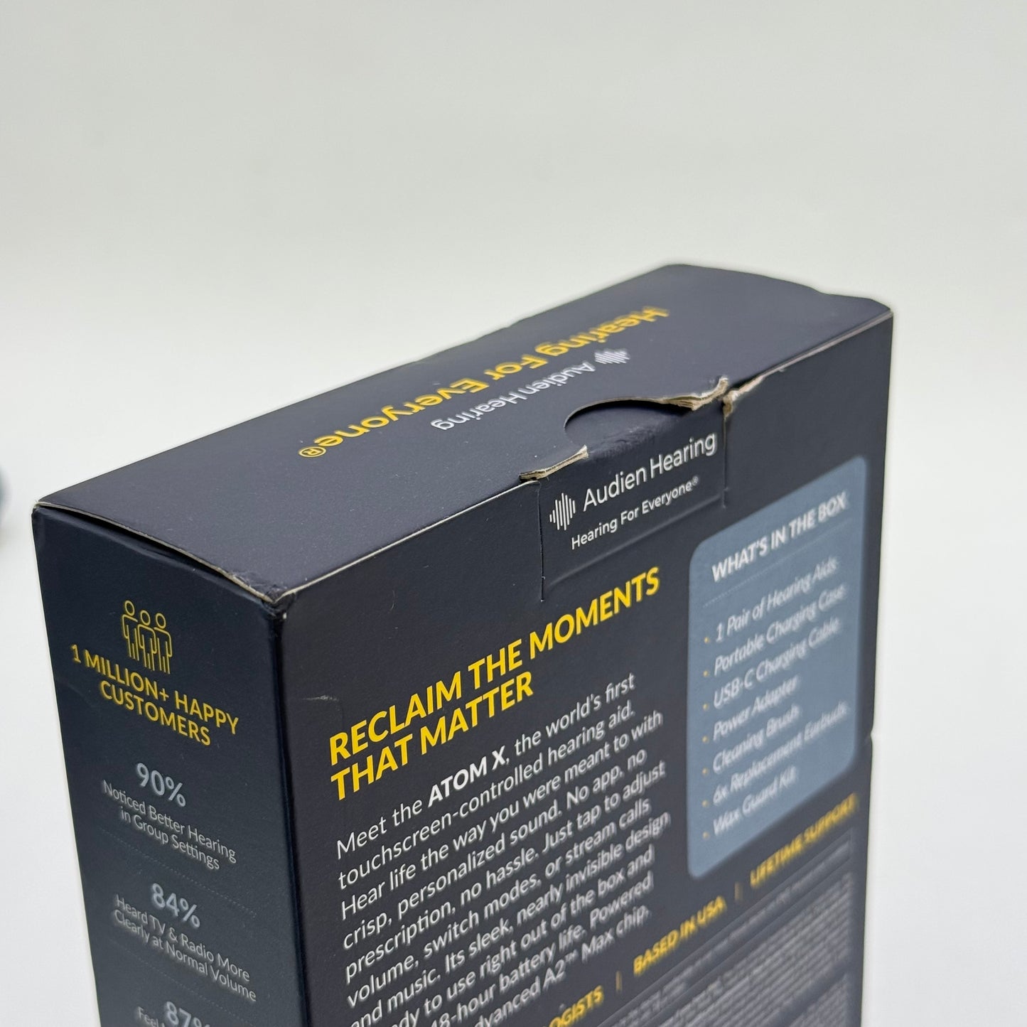 New Audien ATOM X Rechargeable OTC Hearing Aids