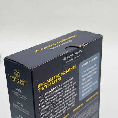 New Audien ATOM X Rechargeable OTC Hearing Aids