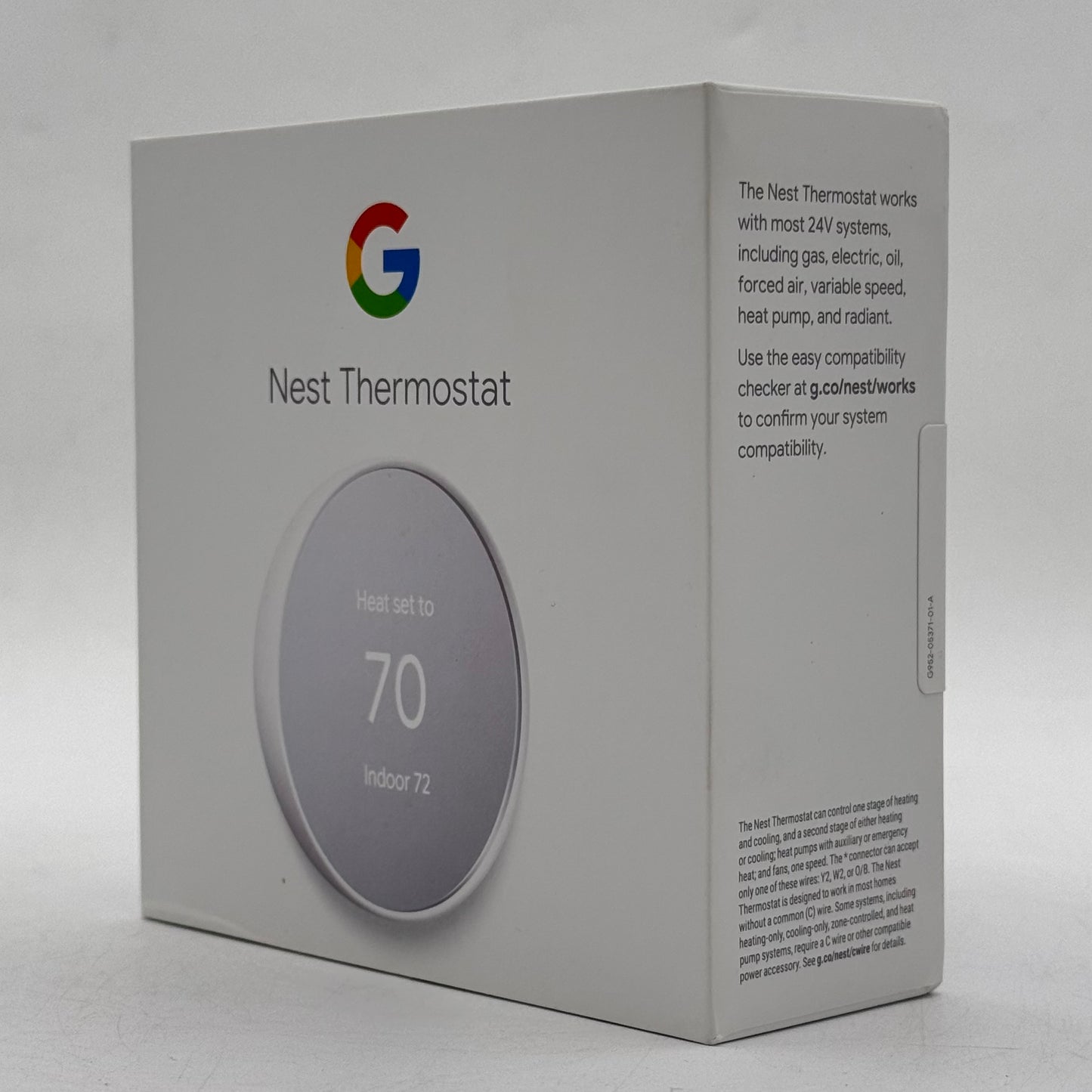 New Google Nest Thermostat Smart Thermostat Snow GA01334-US
